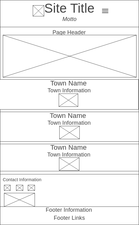 Small wireframe for home page