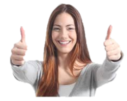 Nice woman giving thumbs up